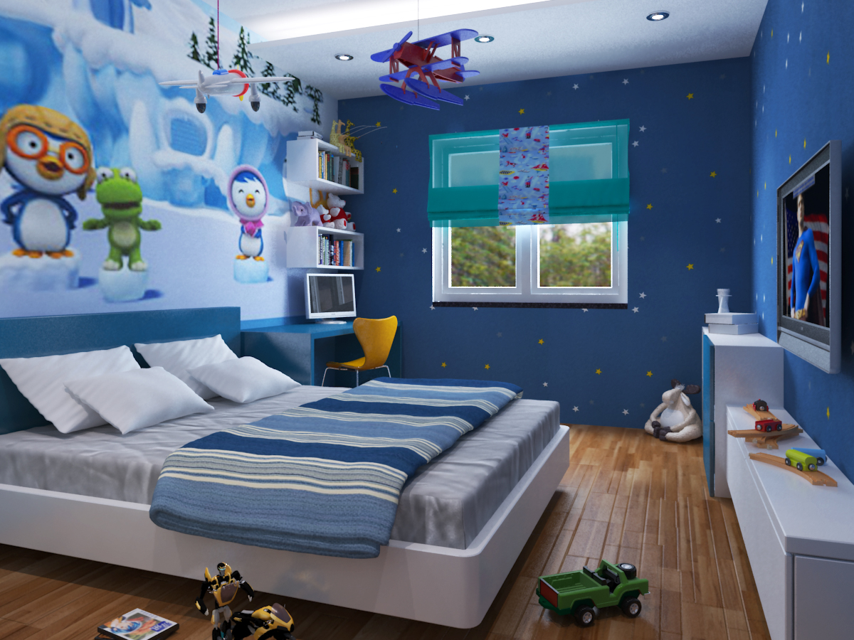 Phòng ngủ cho bé siêu đẹp bằng sơn Kova tại Hải Phòng - Ảnh 1